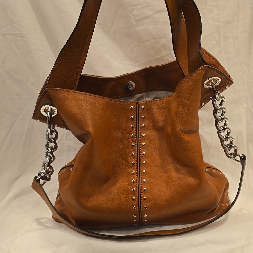 Michael Kors Brown Leather Studded Women's Bag